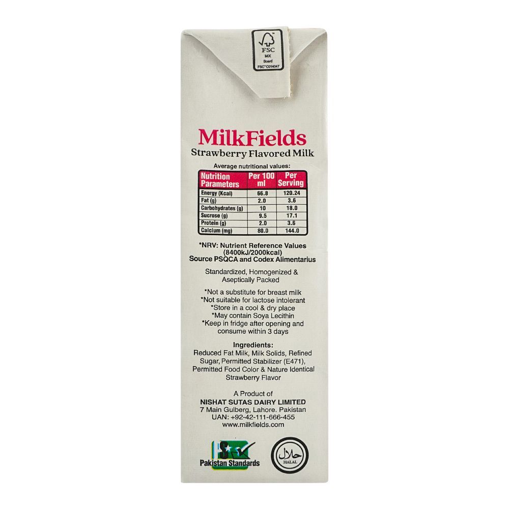 Milk Fields Strawberry Flavored Milk, 180ml - Image 3